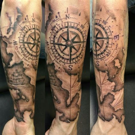 map tattoo design